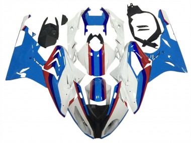 Erschwingliche BMW S1000RR Motorrad Verkleidung 2009-2014 - Weiss Rot Blau