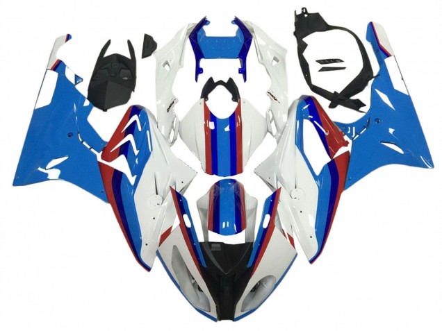 Erschwingliche BMW S1000RR Motorrad Verkleidung 2009-2014 - Weiss Rot Blau