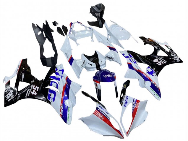 Erschwingliche BMW S1000RR Motorrad Verkleidung 2009-2014 - Weiss Rot Blau Schwarz Tyco