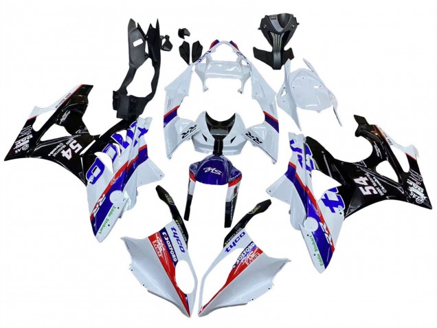 Erschwingliche BMW S1000RR Motorrad Verkleidung 2009-2014 - Weiss Rot Blau Schwarz Tyco