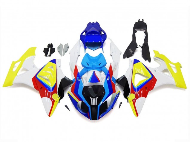 Erschwingliche BMW S1000RR Motorrad Verkleidung 2009-2014 - Weiss Rot Blau Gelb