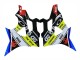 Erschwingliche BMW S1000RR Motorrad Verkleidung 2009-2014 - Blau Gelb Rot Schwarz Hai VR 46