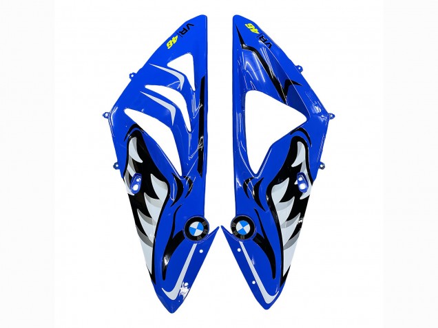 Erschwingliche BMW S1000RR Motorrad Verkleidung 2009-2014 - Blau Gelb Rot Schwarz Hai VR 46