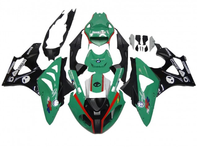 Erschwingliche BMW S1000RR Motorrad Verkleidung 2009-2014 - Grun Rot Schwarz