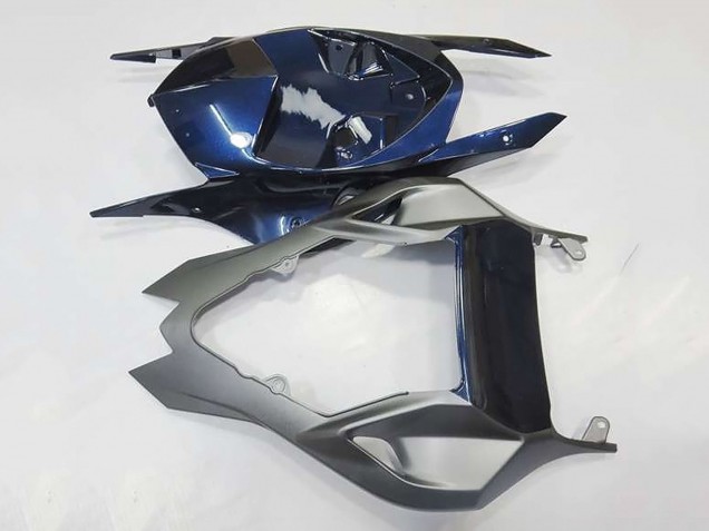 Erschwingliche BMW S1000RR Motorrad Verkleidung 2009-2014 - Silber Blau Glanzendes Schwarz