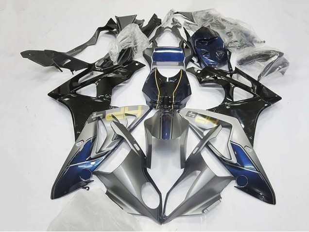 Erschwingliche BMW S1000RR Motorrad Verkleidung 2009-2014 - Silber Blau Glanzendes Schwarz