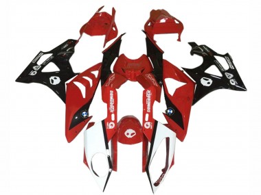 Erschwingliche BMW S1000RR Motorrad Verkleidung 2009-2014 - Rot Weiss Glanzendes Schwarz