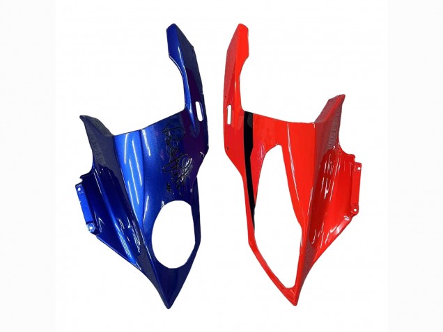 Erschwingliche BMW S1000RR Motorrad Verkleidung 2009-2014 - Rot Blau Gelb Hai