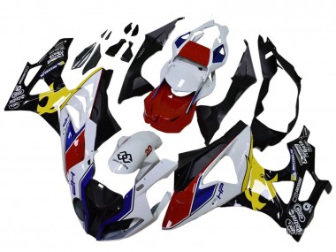 Erschwingliche BMW S1000RR Motorrad Verkleidung 2009-2014 - Weiss Rot Gelb Schwarz Castrol