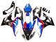 Erschwingliche BMW S1000RR Komplette Abs Verkleidung 2009-2014 - Weiss Rot Blau Glanzendes Schwarz
