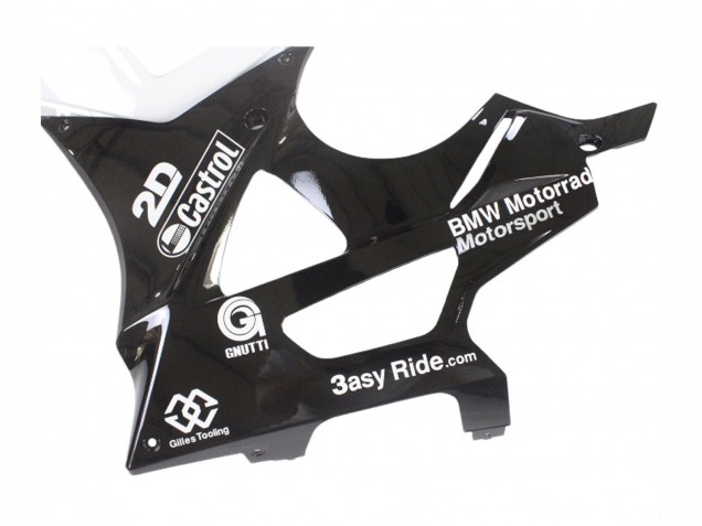 Erschwingliche BMW S1000RR Motorrad Verkleidung 2009-2014 - Weiss Blau Glanzendes Schwarz Castrol