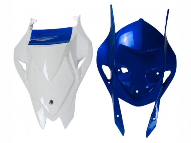 Erschwingliche BMW S1000RR Motorrad Verkleidung 2009-2014 - Weiss Blau Glanzendes Schwarz Castrol
