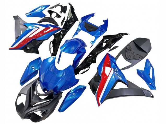 Erschwingliche BMW S1000R Motorrad Verkleidung 2014-2016 - Blau Rot