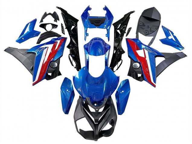 Erschwingliche BMW S1000R Motorrad Verkleidung 2014-2016 - Blau Rot