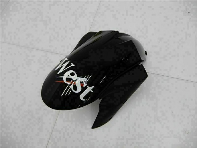 Erschwingliche Kawasaki ZX6R Motorrad Verkleidung 2005-2006 - Glanzendes Schwarz Weiss West