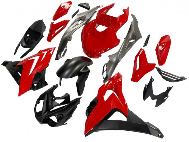 Erschwingliche BMW S1000R Motorrad Verkleidung 2014-2016 - Schwarz Rot