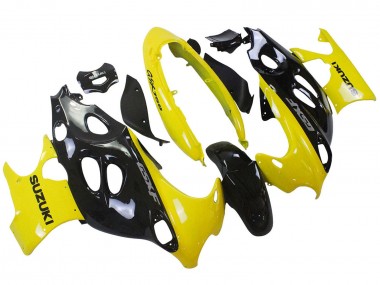 Erschwingliche Suzuki GSX600F/GSX750F Motorrad Verkleidung 2004-2006 - Glanzendes Schwarz Gelb