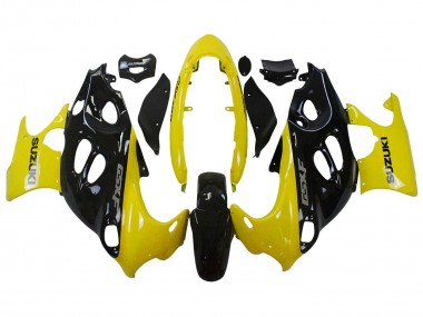 Erschwingliche Suzuki GSX600F/GSX750F Motorrad Verkleidung 2004-2006 - Glanzendes Schwarz Gelb
