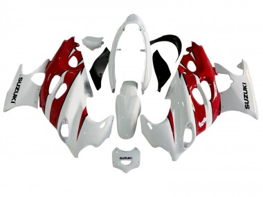 Erschwingliche Suzuki GSX600F/GSX750F Motorrad Verkleidung 2004-2006 - Weiss Rot