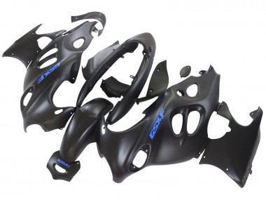 Erschwingliche Suzuki GSX600F/GSX750F Motorrad Verkleidung 2004-2006 - Matt Schwarz mit Blau Logo