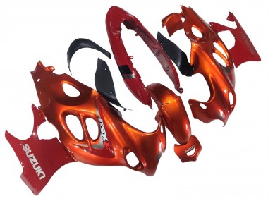 Erschwingliche Suzuki GSX600F/GSX750F Motorrad Verkleidung 2004-2006 - Burnt Orange Weiss Logo