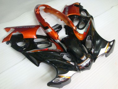 Erschwingliche Suzuki GSX600F/GSX750F Motorrad Verkleidung 2004-2006 - Glanzendes Schwarz Orange