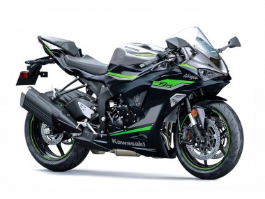Erschwingliche Kawasaki ZX6R Motorrad Verkleidung 2023-2025 - Schwarz Grau Grun Ninja