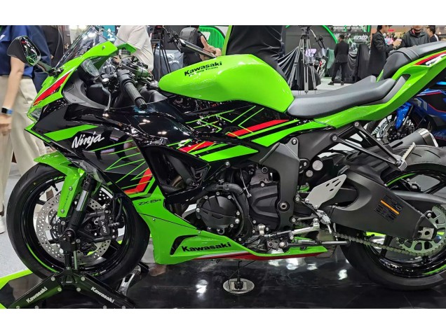 Erschwingliche Kawasaki ZX6R Motorrad Verkleidung 2023-2025 - Grun Schwarz