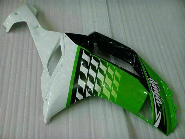 Erschwingliche Kawasaki ZX6R Motorrad Verkleidung 2007-2008 - Grun Weiss Ninja
