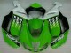 Erschwingliche Kawasaki ZX6R Motorrad Verkleidung 2007-2008 - Grun Weiss Ninja