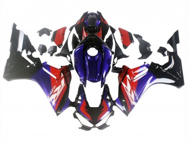 Erschwingliche Honda CBR1000RR Motorrad Verkleidung 2017-2023 - Rot Blau Glanzendes Schwarz