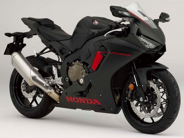 Erschwingliche Honda CBR1000RR Motorrad Verkleidung 2017-2023 - Matt Schwarz mit Rot Logo