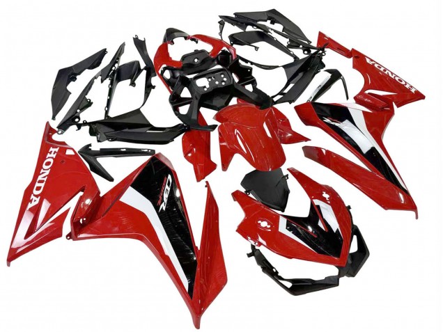 Erschwingliche Honda CBR500R Motorrad Verkleidung 2022-2023 - Rot Weiss Schwarz