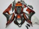Erschwingliche Honda CBR600RR Motorrad Verkleidung Kit 2007-2008 - Orange Matt Schwarz