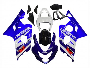 Erschwingliche Suzuki GSXR 600 / GSXR 750 Motorrad Verkleidung Kit 2004-2005 - Weiss Blau Schwarz Rot