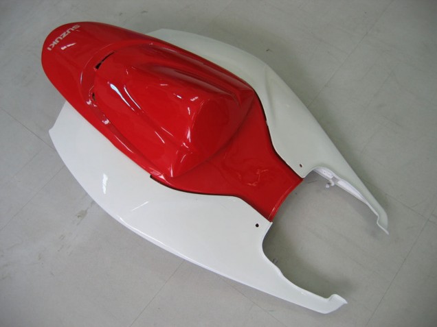 Erschwingliche Suzuki GSXR 600 / GSXR 750 Motorrad Verkleidung 2006-2007 - Weiss Rot Glanzendes Schwarz