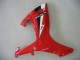 Erschwingliche Suzuki GSXR 600 / GSXR 750 Motorrad Verkleidung 2006-2007 - Weiss Rot Glanzendes Schwarz