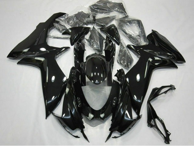 Erschwingliche Suzuki GSXR 600 / GSXR 750 Motorrad Verkleidung 2011-2024 - Glanzendes Schwarz