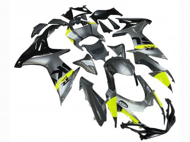 Erschwingliche Suzuki GSXR 600 / GSXR 750 Motorrad Verkleidung 2011-2024 - Silber Gelb Schwarz
