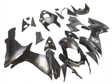 Erschwingliche Suzuki GSXR 600 / GSXR 750 Motorrad Verkleidung 2011-2024 - Matt Schwarz Glanzendes Schwarz Weiss Aufkleber