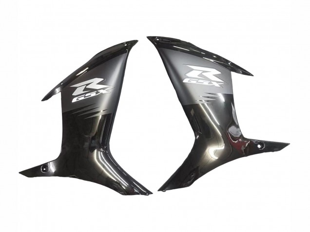 Erschwingliche Suzuki GSXR 600 / GSXR 750 Motorrad Verkleidung 2011-2024 - Matt Schwarz Glanzendes Schwarz Weiss Aufkleber