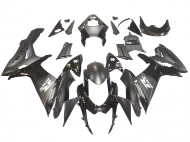 Erschwingliche Suzuki GSXR 600 / GSXR 750 Motorrad Verkleidung 2011-2024 - Matt Schwarz Glanzendes Schwarz Weiss Aufkleber