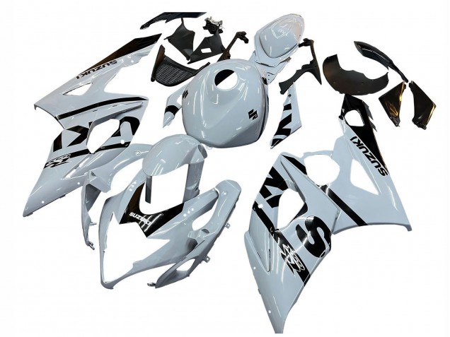 Erschwingliche Suzuki GSXR 1000 Motorrad Verkleidung 2005-2006 - Weiss Schwarz