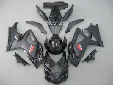 Erschwingliche Suzuki GSXR 1000 Motorrad Verkleidung 2007-2008 - Matt Schwarz Glanzendes Schwarz
