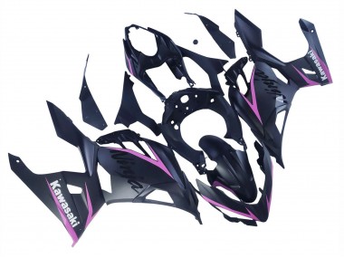 Erschwingliche Kawasaki Ninja 400 Motorrad Verkleidung 2018-2024 - Matt Schwarz Rosa