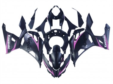 Erschwingliche Kawasaki Ninja 400 Motorrad Verkleidung 2018-2024 - Matt Schwarz Rosa