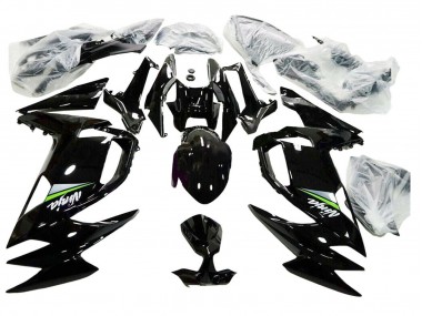 Erschwingliche Kawasaki Ninja 650 EX650 Motorrad Verkleidung 2020-2024 - Glanzendes Schwarz Grun
