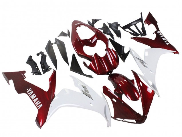Erschwingliche Yamaha YZF 1000 R1 Motorrad Verkleidung 2004-2006 - Rot Weiss