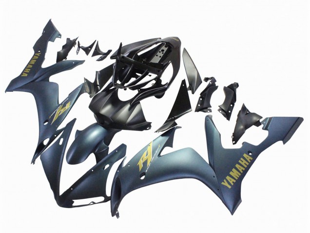 Erschwingliche Yamaha YZF 1000 R1 Motorrad Verkleidung 2004-2006 - Dunkel Blau Gold Aufkleber