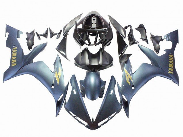 Erschwingliche Yamaha YZF 1000 R1 Motorrad Verkleidung 2004-2006 - Dunkel Blau Gold Aufkleber